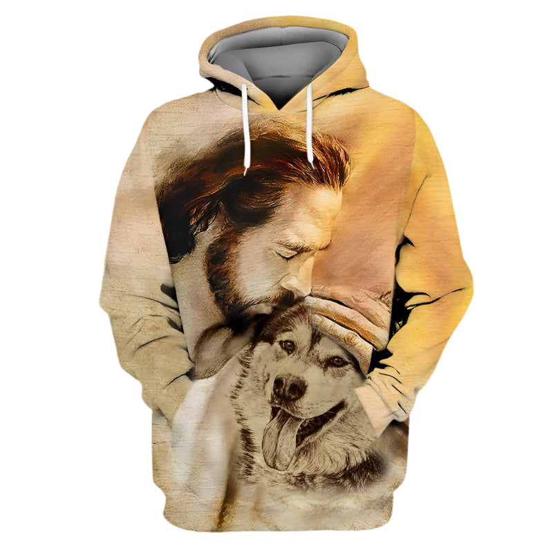 Alaskan Malamute Med Gud Unisex Hoodie