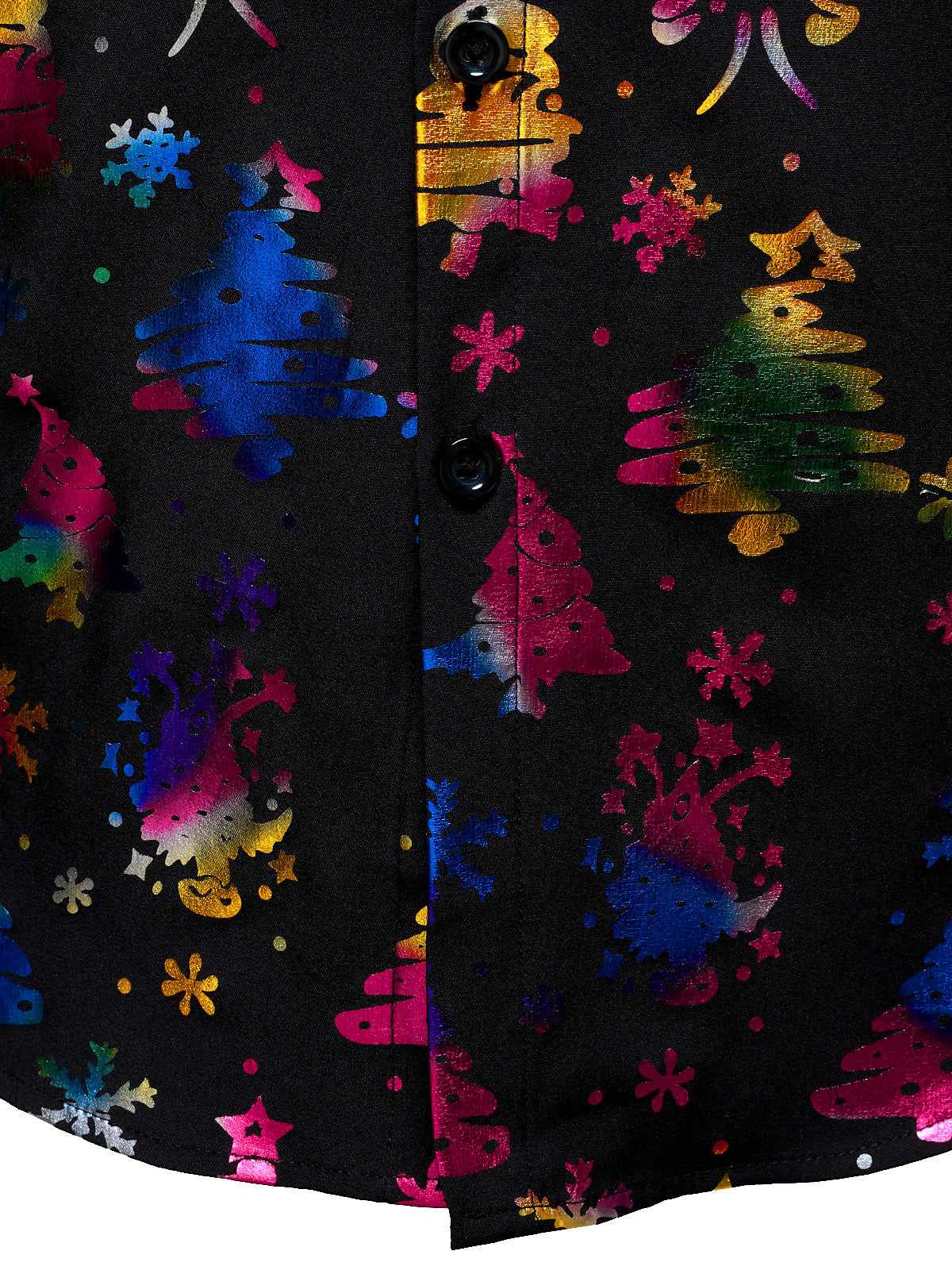 Herr Guldskjorta för Högtider Regular Fit Svart med Långa Ärmar