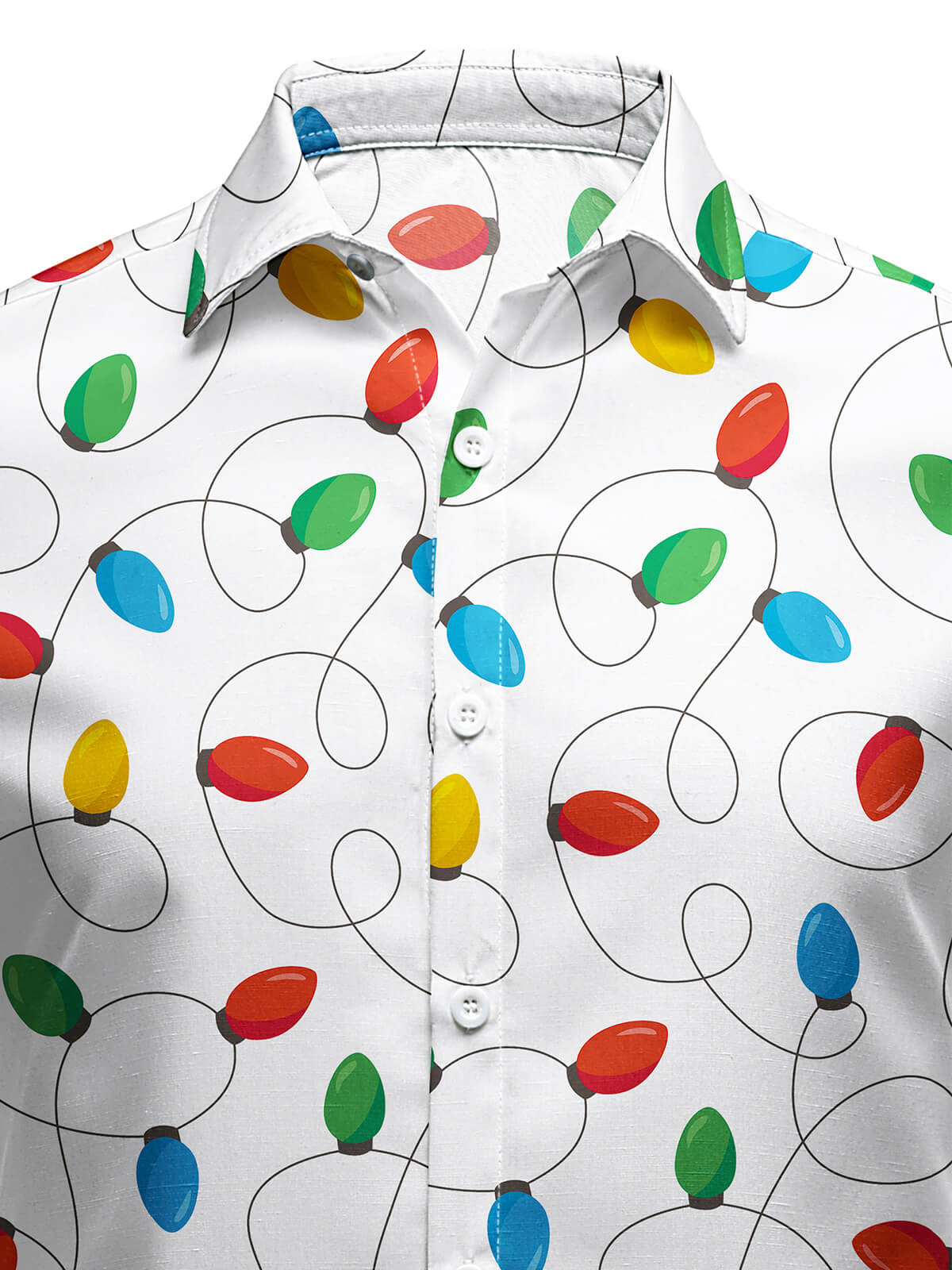 Herrskjorta med Långa Ärmar och Julbelysning