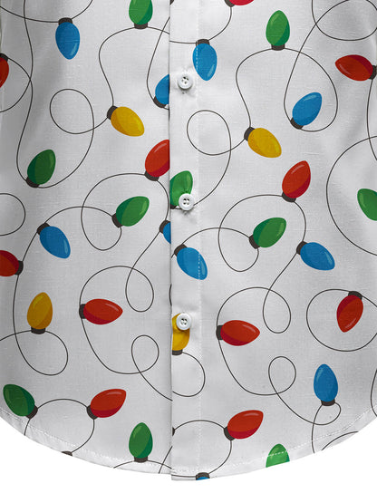 Herrskjorta med Långa Ärmar och Julbelysning