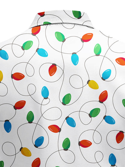 Herrskjorta med Långa Ärmar och Julbelysning