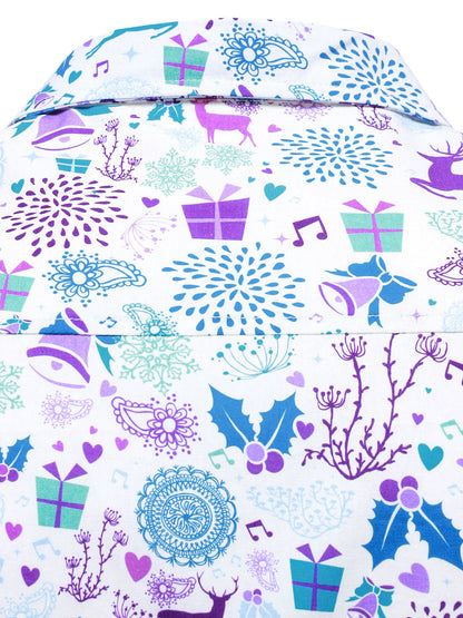 Herrskjorta med Renmotiv för Julen