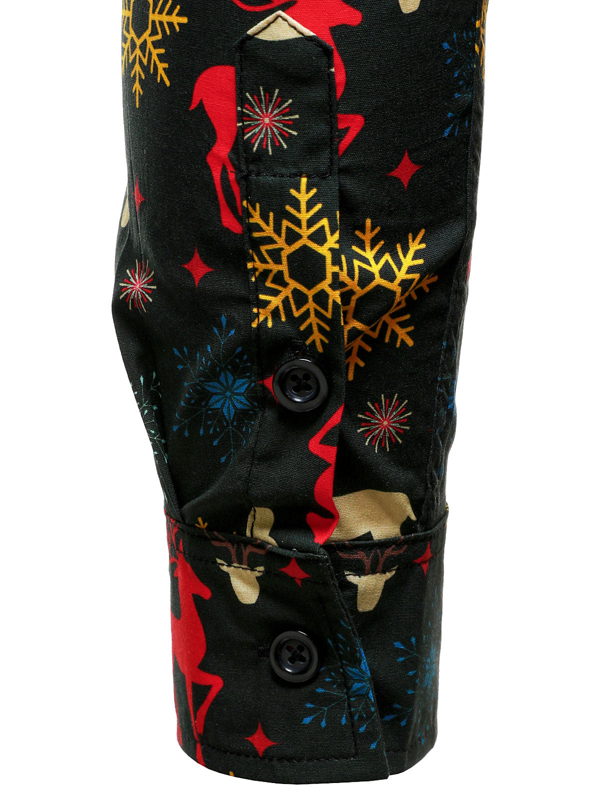 Herrskjorta med Lång Ärmar i Julmotiv med Ren