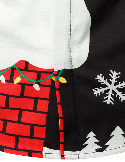 Herrjulskjorta med Lång Ärmar Svart