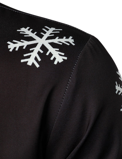 Herrjulskjorta med Lång Ärmar Svart