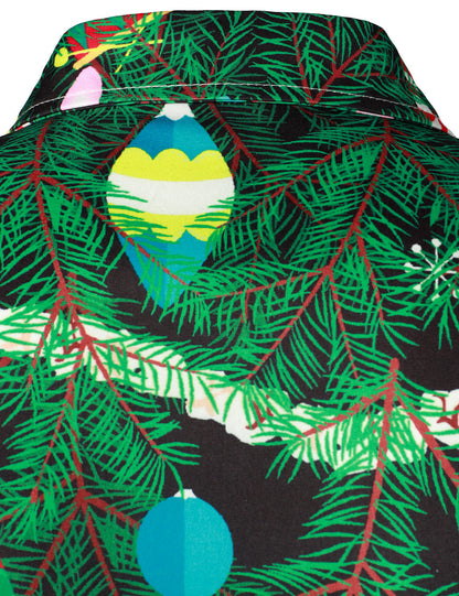 Herrskjorta med kamouflageprint Regular Fit Rolig temakostym med lång ärm