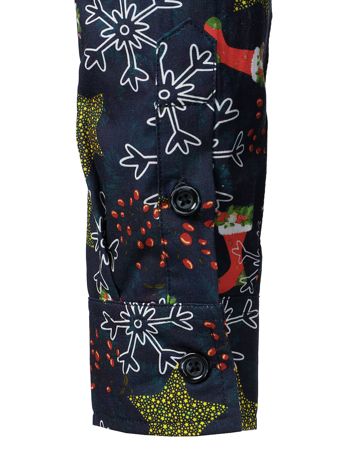 Herr Julskjorta med Långa Ärmar i Bomull