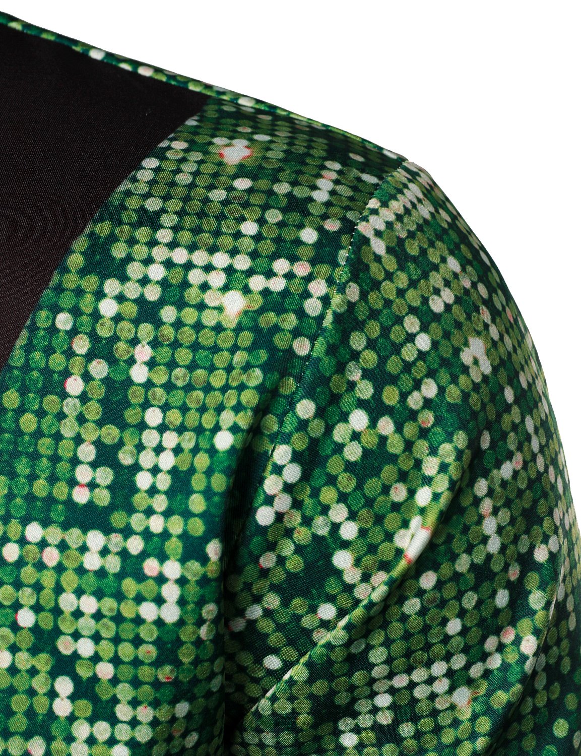 Herr Julskjorta Tematisk Rolig Grön Med Långa Ärmar