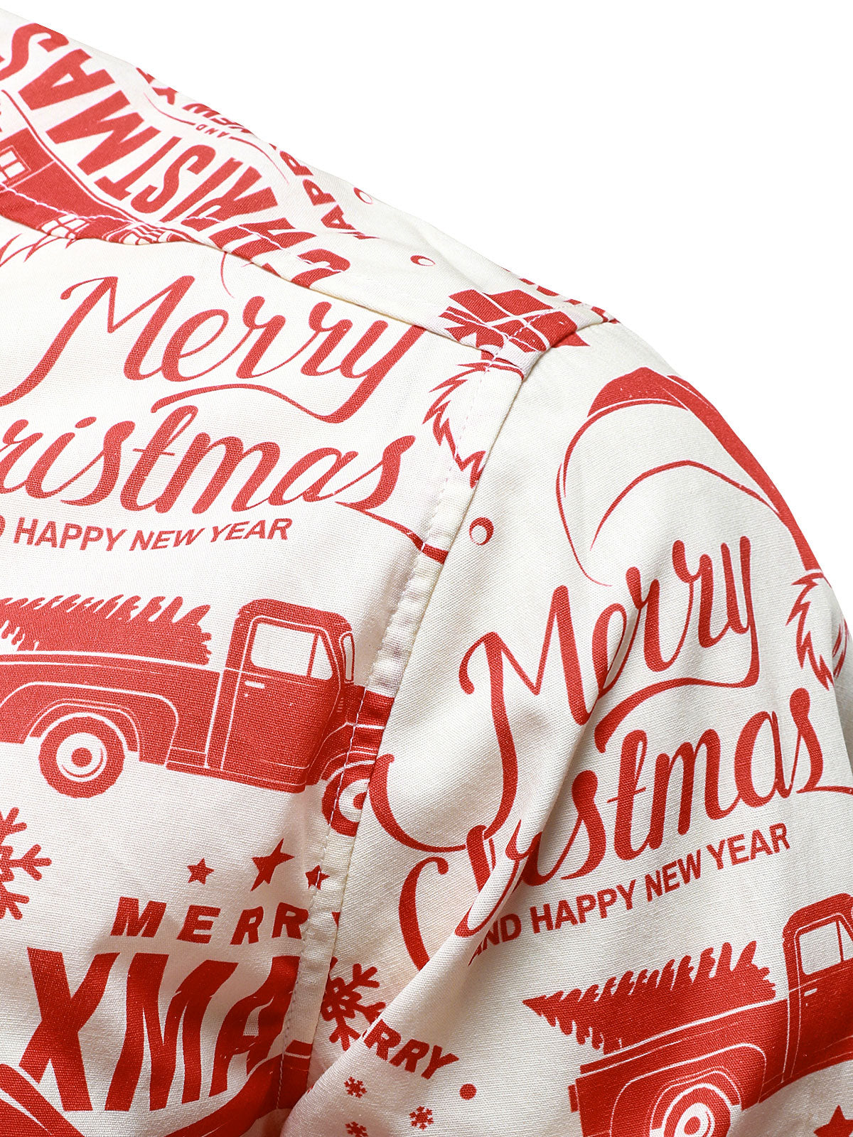 Herr jultröja i beige färg med rolig vintage design och långa ärmar