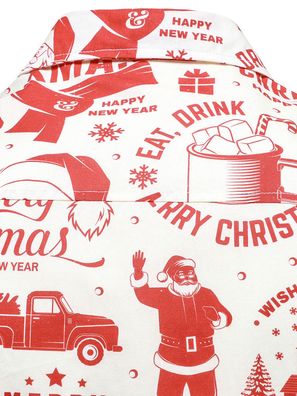 Herr jultröja i beige färg med rolig vintage design och långa ärmar