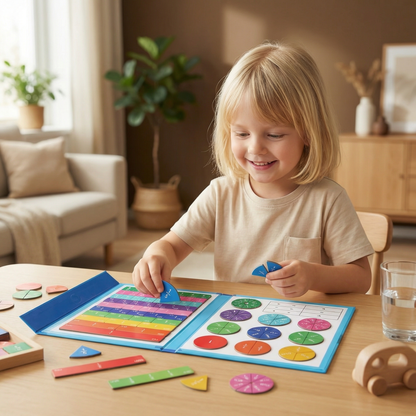 Magnetisk mattetavla för bråk | Lekfull inlärning för barn