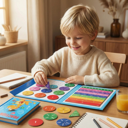 Magnetisk mattetavla för bråk | Lekfull inlärning för barn